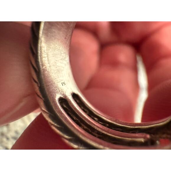 David Yurman Willow Diamond 925 Sterling Silver 3 Row Wide Band Ring Sz 7.5 - Picture 15 of 16